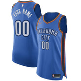 Oklahoma City Thunder Authentic Custom Jersey Blue Discount