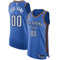 Oklahoma City Thunder Authentic Custom Jersey Blue Discount
