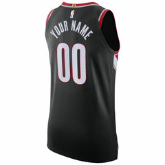 Portland Trail Blazers 2020/21 Authentic Custom Jersey Black On Sale
