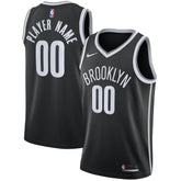 Brooklyn Nets Swingman Custom Jersey Black Discount