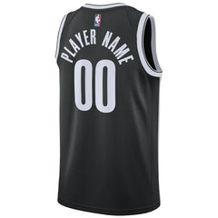 Brooklyn Nets Swingman Custom Jersey Black Discount