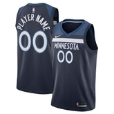 Minnesota Timberwolves Swingman Custom Jersey Navy Online