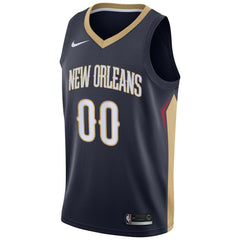 New Orleans Pelicans Swingman Custom Jersey Navy On Sale
