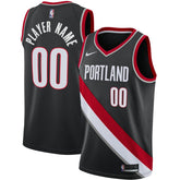 Portland Trail Blazers Swingman Custom Jersey Black On Sale