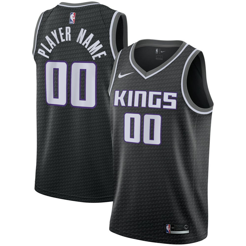 Sacramento Kings Swingman Custom Jersey Black On Sale
