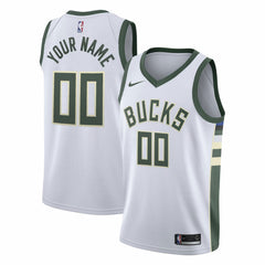 Milwaukee Bucks Swingman Custom Jersey White New