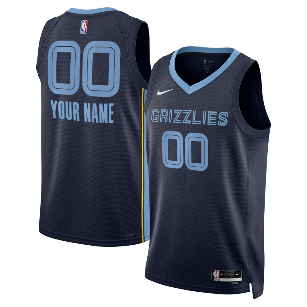 Memphis Grizzlies Unisex Swingman Custom Jersey Navy Discount