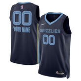 Memphis Grizzlies Unisex Swingman Custom Jersey Navy Discount