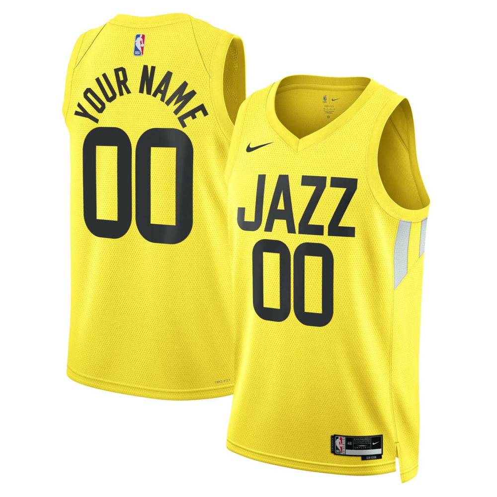 Utah Jazz Unisex Swingman Custom Jersey Gold Online