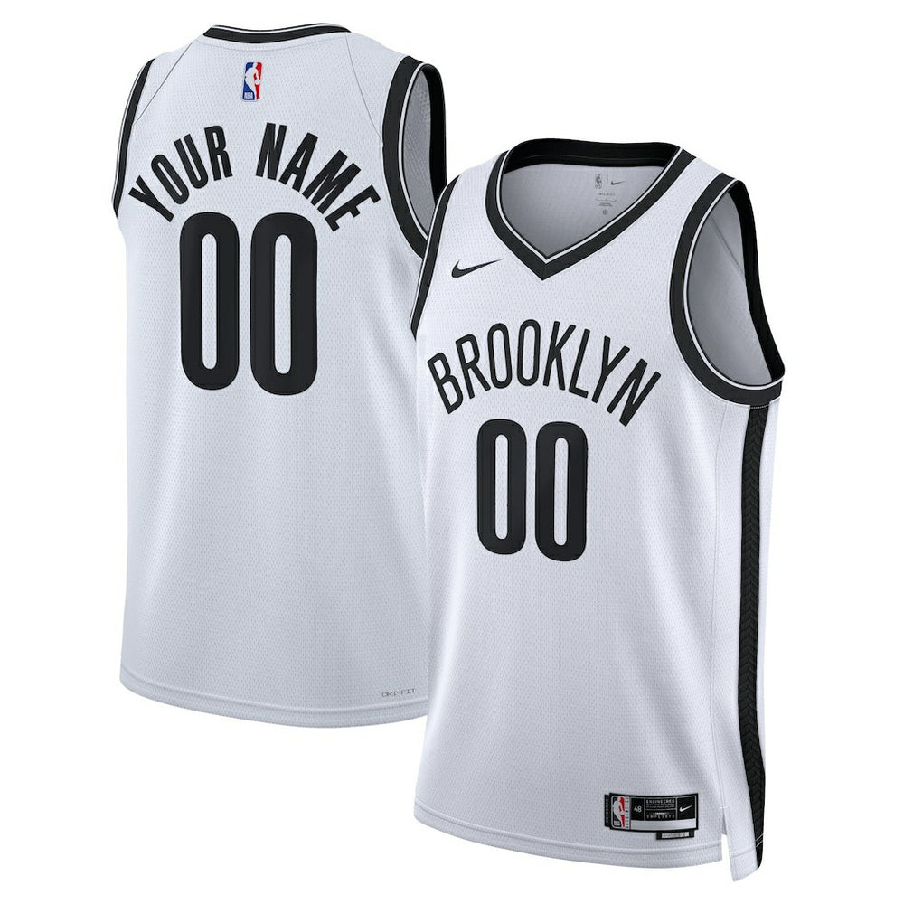 Brooklyn Nets Unisex Swingman Custom Jersey White Outlet