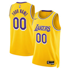 Los Angeles Lakers Unisex Swingman Custom Jersey Gold Online