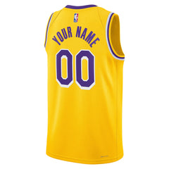 Los Angeles Lakers Unisex Swingman Custom Jersey Gold Online
