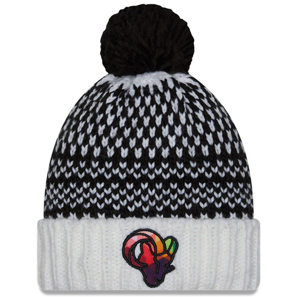 Los Angeles Rams New Era Women's 2023 NFL Crucial Catch Cuffed Pom Knit Hat