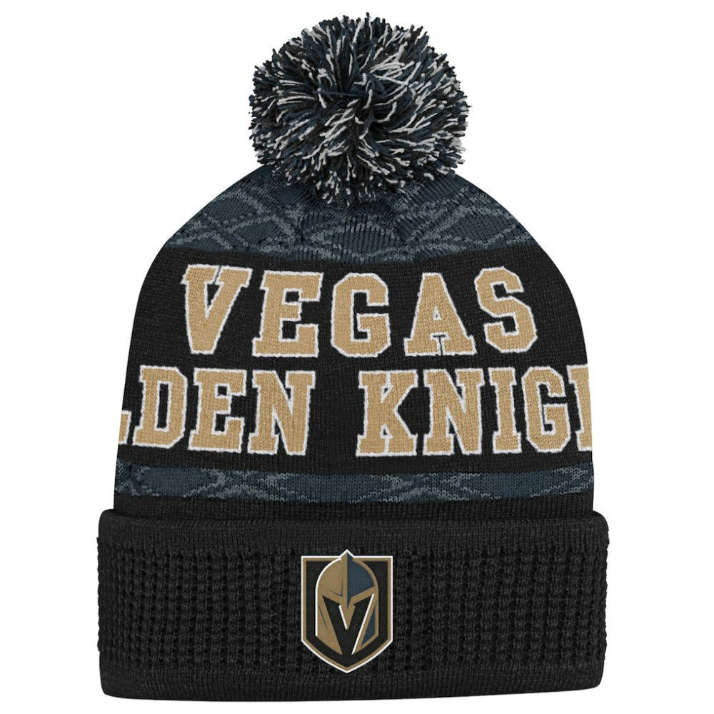 Vegas Golden Knights Youth Puck Cuffed Knit Hat with Pom Sale