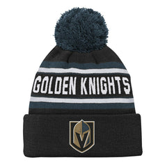 Vegas Golden Knights Youth Jacquard Cuffed Knit Hat with Pom Sale