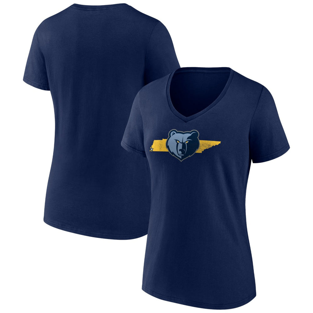 Memphis Grizzlies Women's Announcer V-Neck T-Shirt New