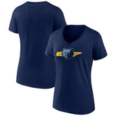 Memphis Grizzlies Women's Announcer V-Neck T-Shirt New