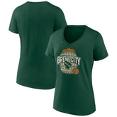 Milwaukee Bucks Women's Announcer V-Neck T-Shirt Outlet