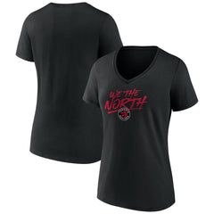 Toronto Raptors Women's Announcer V-Neck T-Shirt Discount