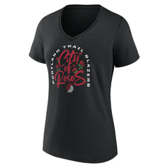 Portland Trail Blazers Women's Huddle V-Neck T-Shirt New
