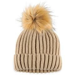 Arizona Cardinals WEAR by Erin Andrews Women's Neutral Cuffed Knit Hat with Pom