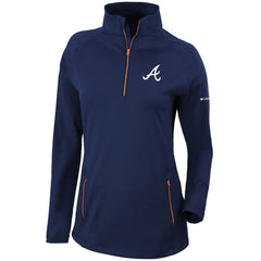 Atlanta Braves Columbia Women's Omni-Wick Outward Nine Quarter-Zip Pullover Top | MLB Shop