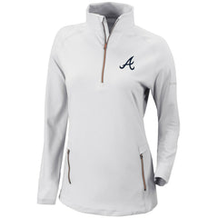 Atlanta Braves Columbia Women's Omni-Wick Outward Nine Quarter-Zip Pullover Top | MLB US