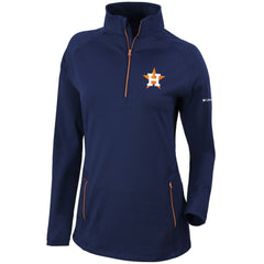 Houston Astros Columbia Women's Omni-Wick Outward Nine Quarter-Zip Pullover Top | MLB On Sale