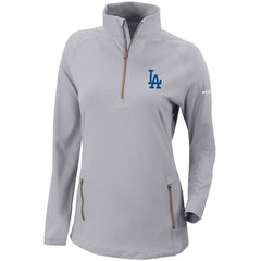 Los Angeles Dodgers Columbia Women's Omni-Wick Outward Nine Quarter-Zip Pullover Top | MLB US
