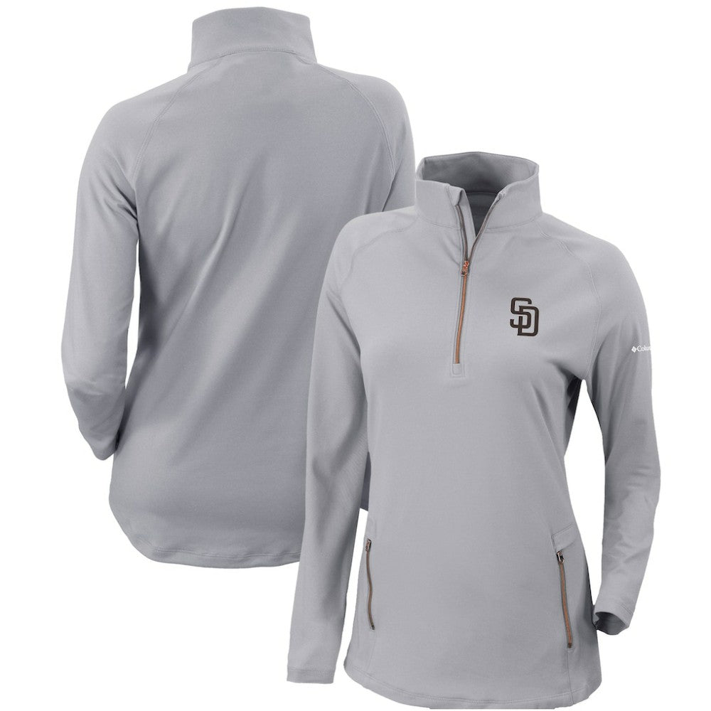 San Diego Padres Columbia Women's Omni-Wick Outward Nine Quarter-Zip Pullover Top | MLB Outlet