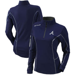 Atlanta Braves Columbia Women's Omni-Wick Shotgun Quarter-Zip Pullover Top | MLB Sale