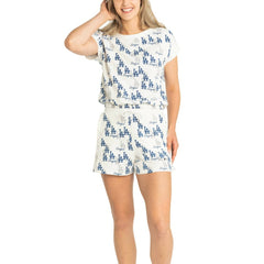 Los Angeles Dodgers Lusso Women's Madge Dolman Tri-Blend T-Shirt | MLB New