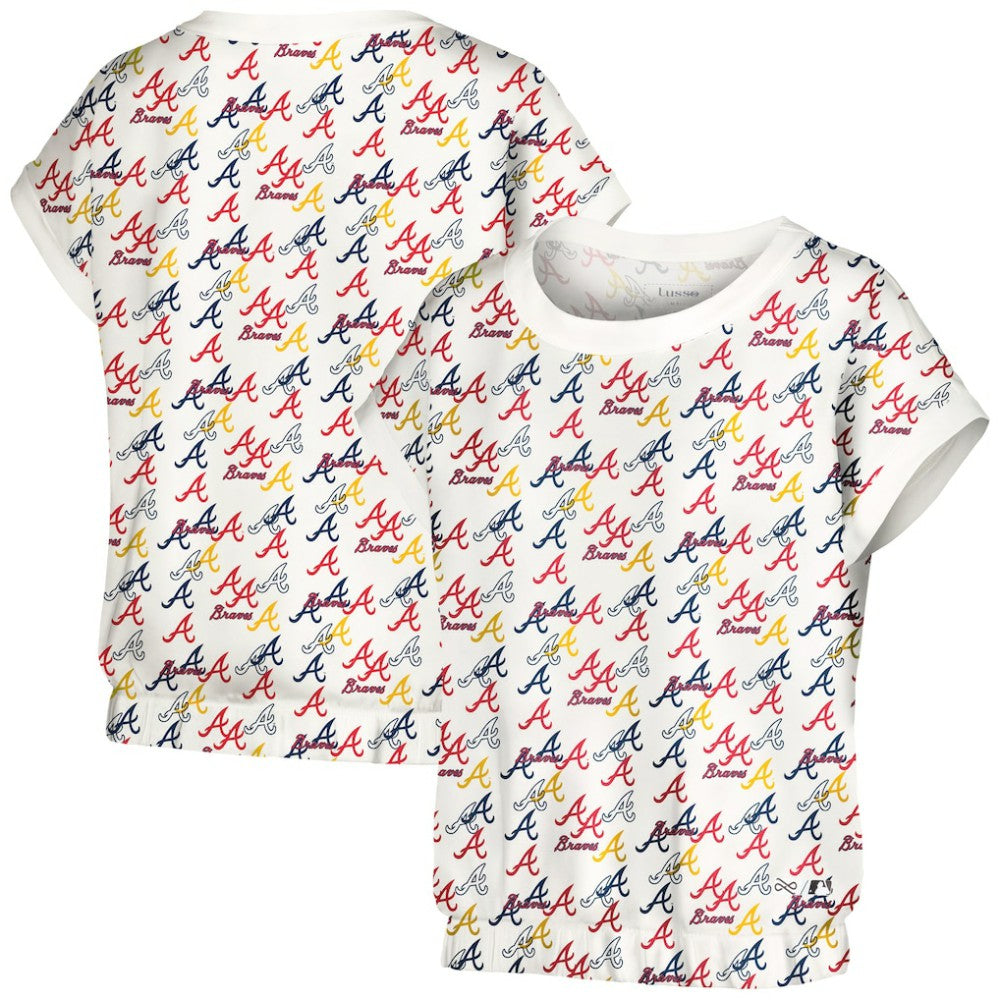Atlanta Braves Lusso Women's Madge Dolman Tri-Blend T-Shirt | MLB US