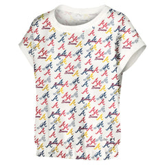 Atlanta Braves Lusso Women's Madge Dolman Tri-Blend T-Shirt | MLB US