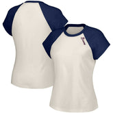 Atlanta Braves Lusso Women's Nikki Raglan T-Shirt | MLB New