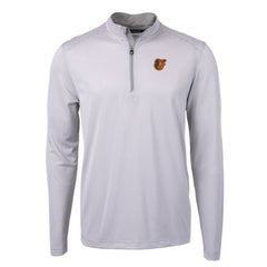 Baltimore Orioles Cutter & Buck Virtue Eco Pique Micro Stripe Recycled Quarter-Zip Pullover Top | MLB Discount