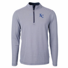Kansas City Royals Cutter & Buck Virtue Eco Pique Micro Stripe Recycled Quarter-Zip Pullover Top | MLB Near me