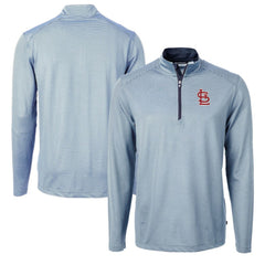 St. Louis Cardinals Cutter & Buck Virtue Eco Pique Micro Stripe Recycled Quarter-Zip Pullover Top | MLB Near me