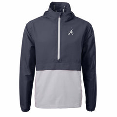 Atlanta Braves Cutter & Buck Charter Eco Recycled Half-Zip Anorak Jacket | MLB Shop