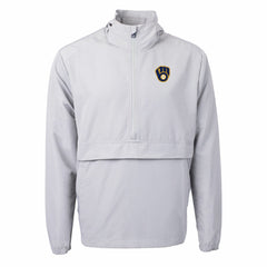 Milwaukee Brewers Cutter & Buck Charter Eco Recycled Half-Zip Anorak Jacket | MLB Outlet