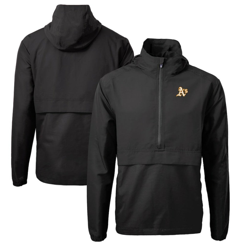 Athletics Cutter & Buck Charter Eco Recycled Half-Zip Anorak Jacket | MLB Outlet