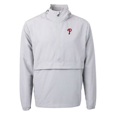 Philadelphia Phillies Cutter & Buck Charter Eco Recycled Half-Zip Anorak Jacket | MLB Discount