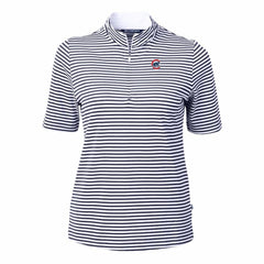 Chicago Cubs Cutter & Buck Women's Virtue Eco Pique Stripe Top | MLB Sale