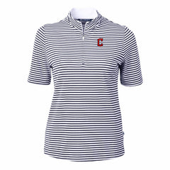 Cleveland Guardians Cutter & Buck Women's Virtue Eco Pique Stripe Top | MLB Sale