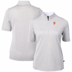 San Francisco Giants Cutter & Buck Women's Virtue Eco Pique Stripe Top | MLB Outlet