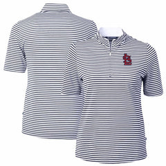 St. Louis Cardinals Cutter & Buck Women's Virtue Eco Pique Stripe Top | MLB Discount