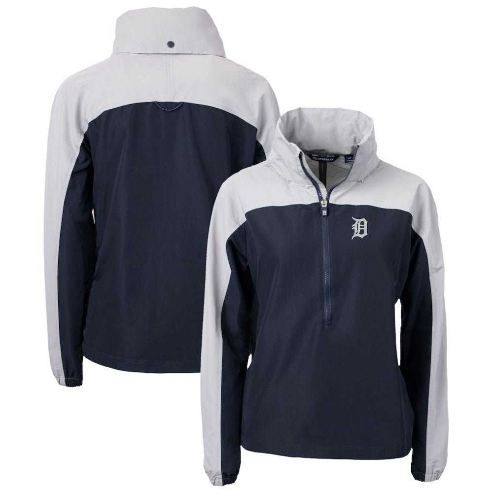 Detroit Tigers Cutter & Buck Women's Charter Eco Recycled Half-Zip Anorak Jacket | MLB On Sale