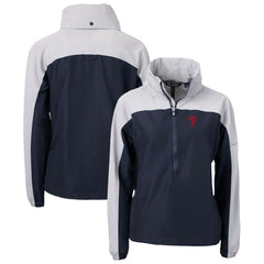 Philadelphia Phillies Cutter & Buck Women's Charter Eco Recycled Half-Zip Anorak Jacket | MLB For sale