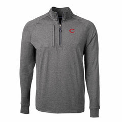Cincinnati Reds Cutter & Buck Big & Tall Adapt Eco Knit Stretch Recycled Quarter-Zip Pullover Top | MLB Sale