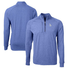 Los Angeles Dodgers Cutter & Buck Big & Tall Adapt Eco Knit Stretch Recycled Quarter-Zip Pullover Top | MLB Shop
